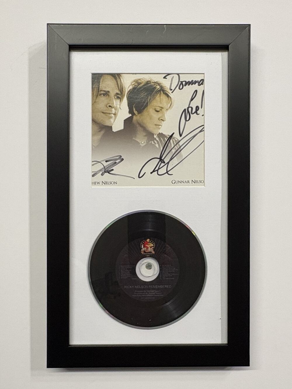 MATTHEW & GUNNAR NELSON Signed Framed CD Display Ricky Nelson Remembered Auto